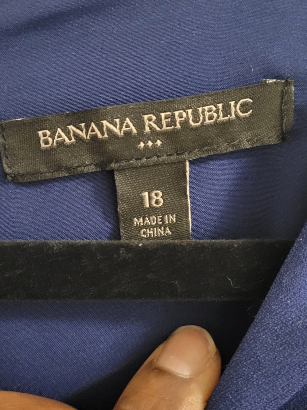 Banana Republic Deep Navy Long Sleeve Sheeth Dress Size 18(but Small) - Picture 2 of 4